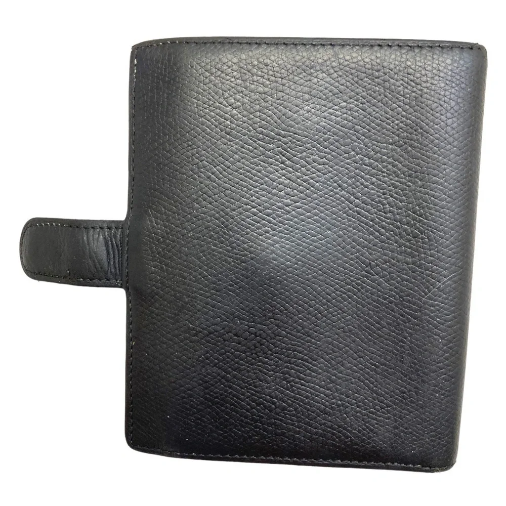 Loewe black blue leather wallet unisex